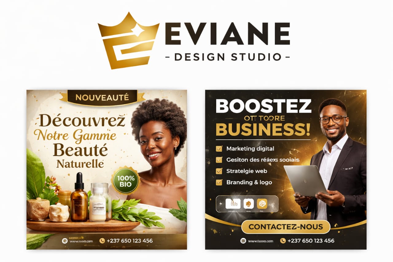 Visuels réseaux sociaux — Beauté naturelle et marketing digital